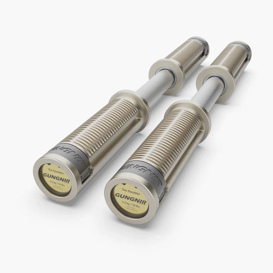 The Dumbler Olympic PAIR - Loadable Dumbbell - Stainless Grip - Desert Barbell