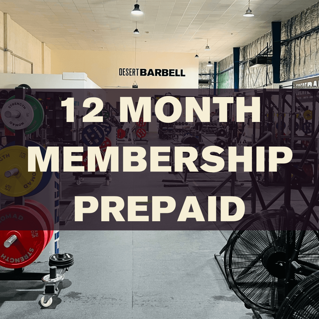 12 month membership, pre-paid - Desert Barbell